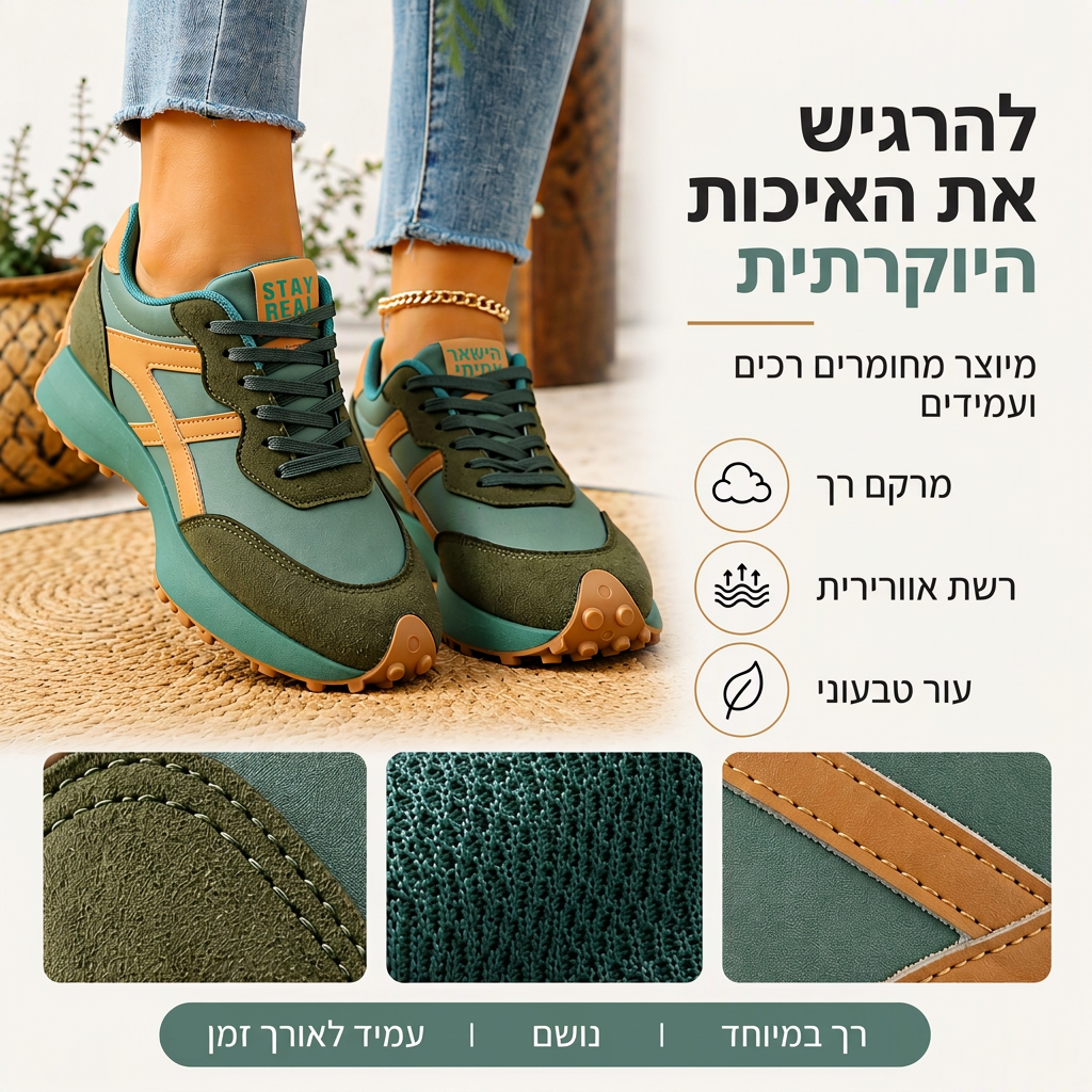 נעלי סניקרס פלטפורמה קלות ונעשות לנשים
