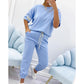 ⏳ Tijdelijke Aanbieding! ⏰ Dames Casual Effen Top & Broek Set