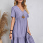 Vintage dameskleding met V-hals